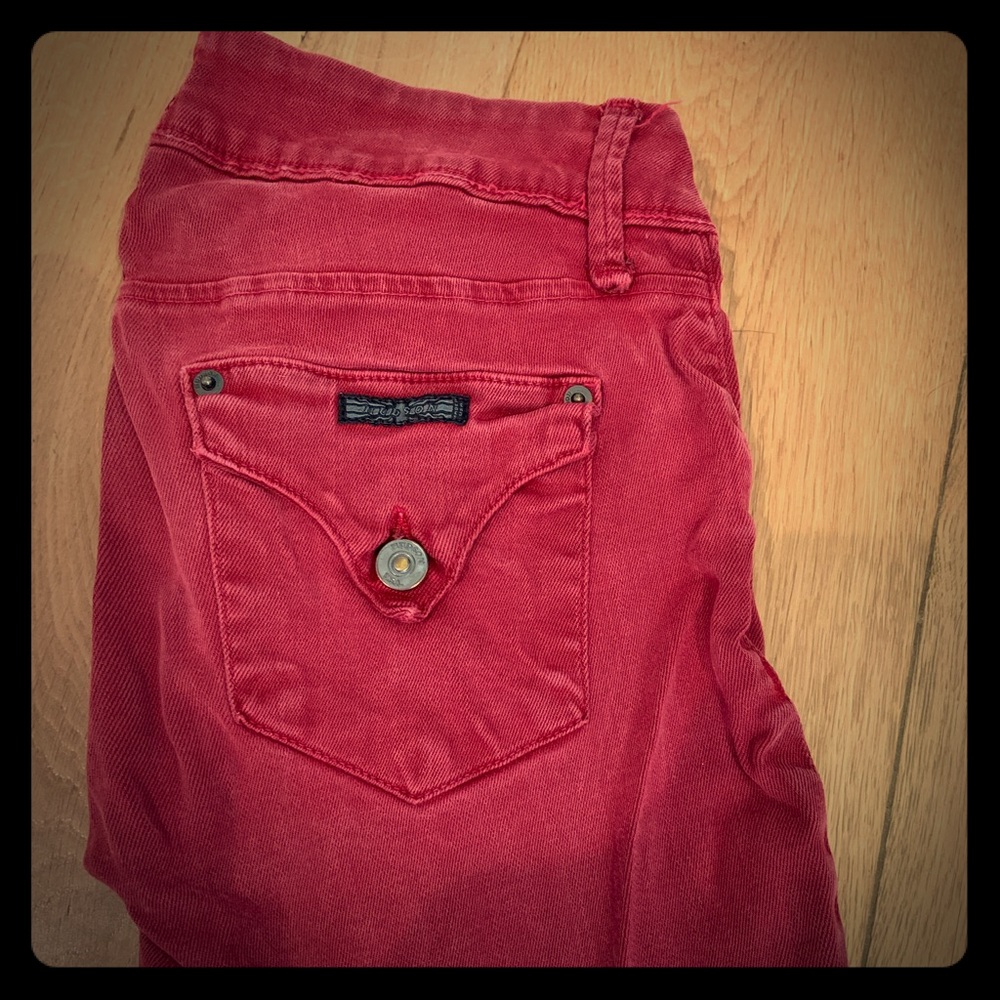 Hudson Red Skinny Jeans 26